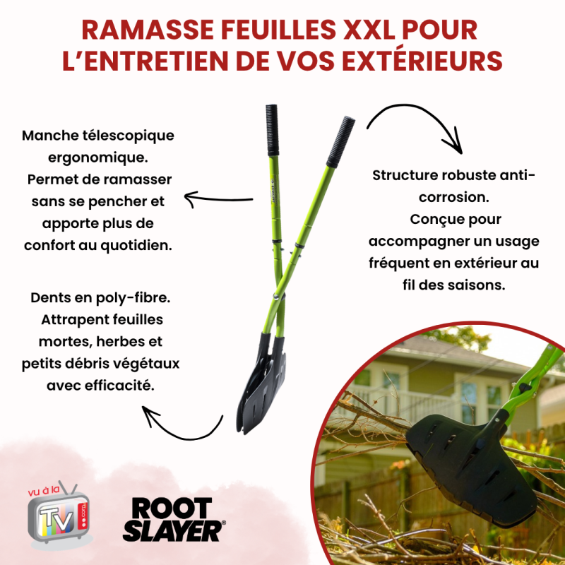 Pince Multifonctions Ramasse Feuilles XXL Rootslayer | Manche Télescopique Anti|Corrosion et Mâchoires en Poly|Fibre - VENTEO - Image 2