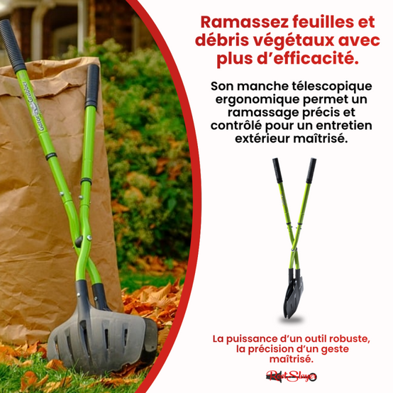 Pince Multifonctions Ramasse Feuilles XXL Rootslayer | Manche Télescopique Anti|Corrosion et Mâchoires en Poly|Fibre - VENTEO - Image 6