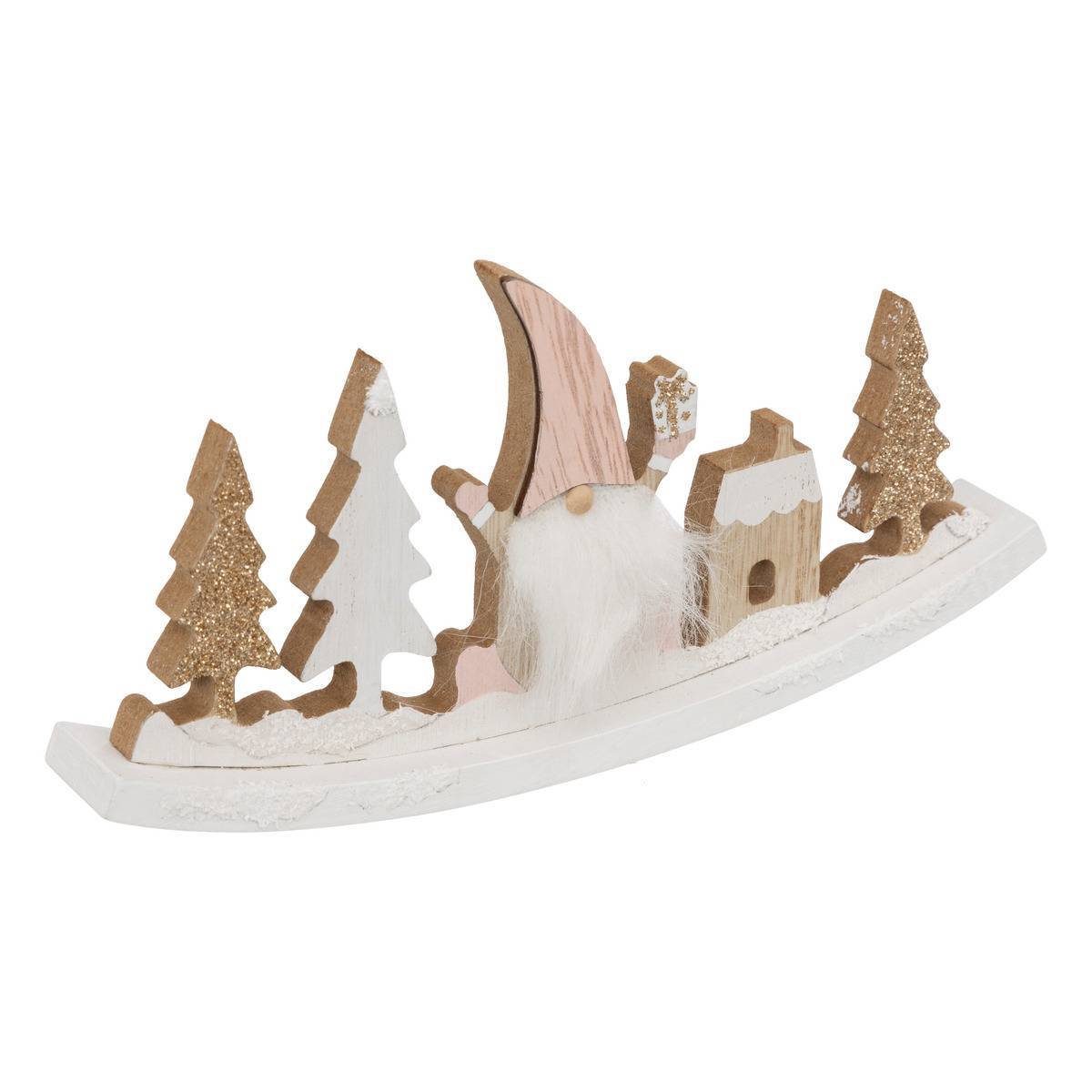 Atmosphera - Bascule gnome en bois L20cm - Atmosphera Créateur d'intérieur