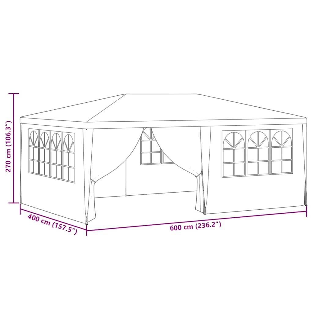 Vidaxl - Tente de réception et parois latérales 4x6 m Anthracite 90 g/m² 24 m² vidaXL 48537 - Image 3