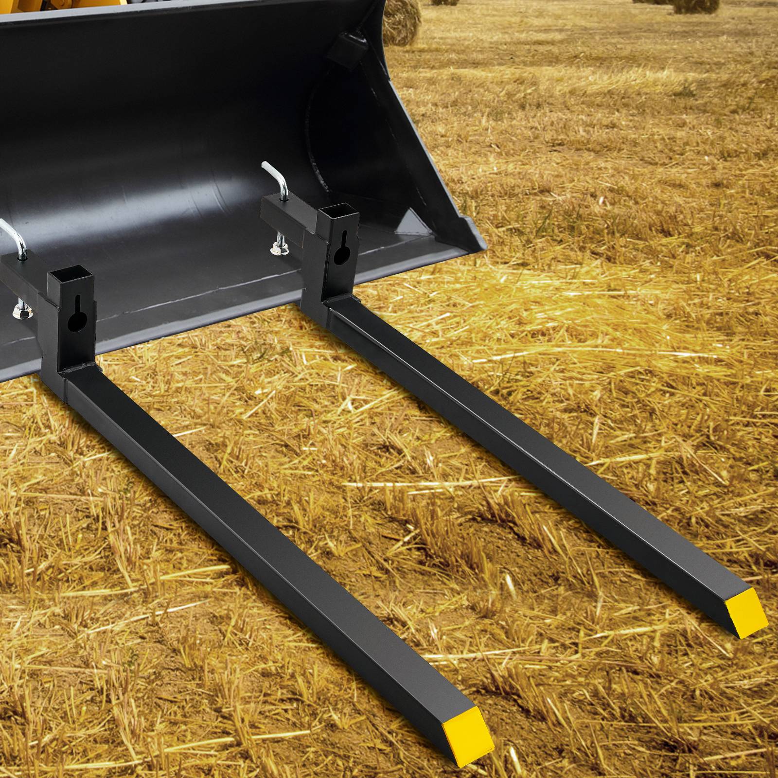 VEVOR Pinces fourches palette 1490x70x230 mm, charge 907 kg, lame 109 cm. Pour chargeur tracteur. - Image 8