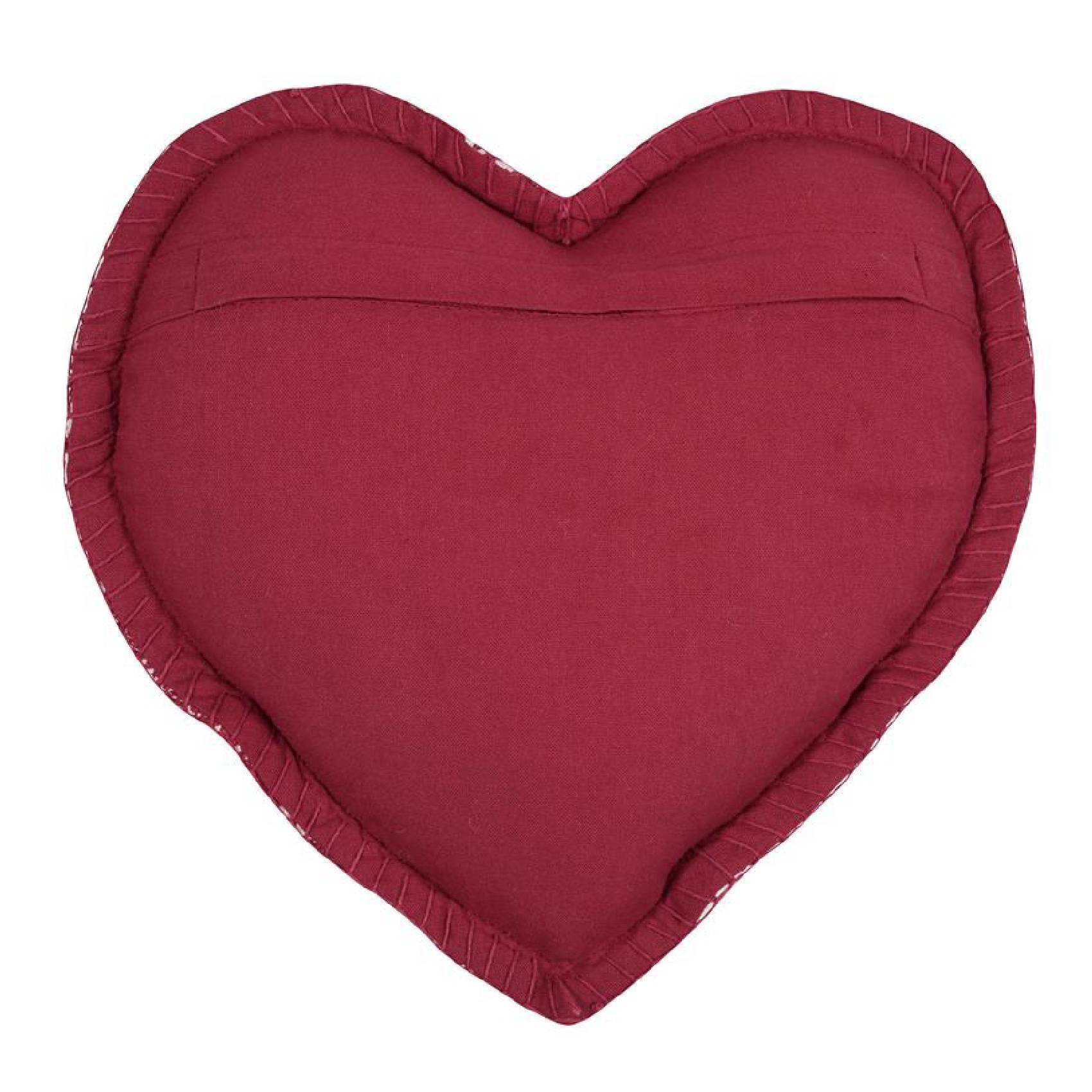 Lovely Casa - Coussin coeur esprit chalet traditionnel - LOVELY CASA - Coton - Rouge - Imagen 3