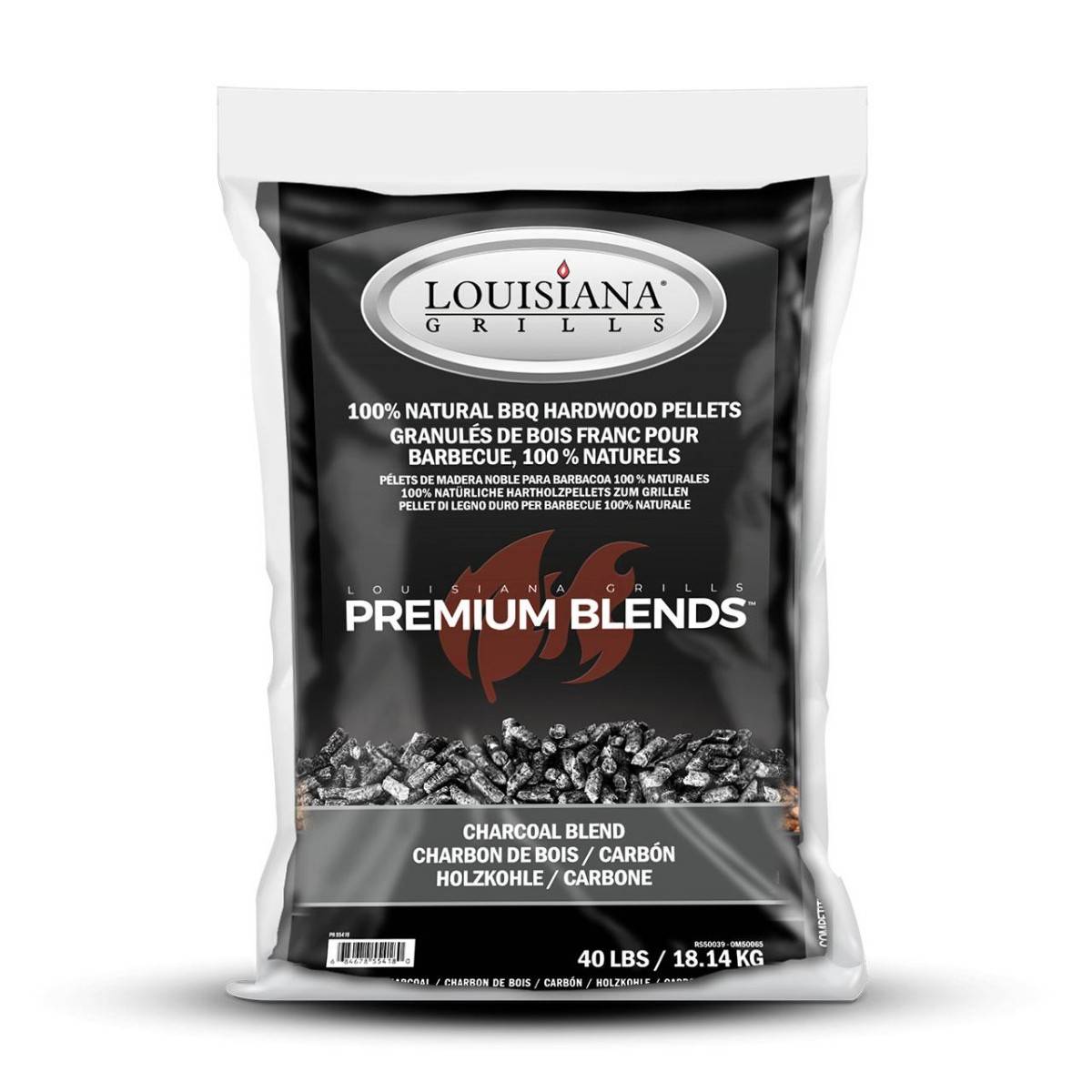 Sac de pellets alimentaire 18 kg granulés Saveur charbon Louisiana Grills - Imagen 1