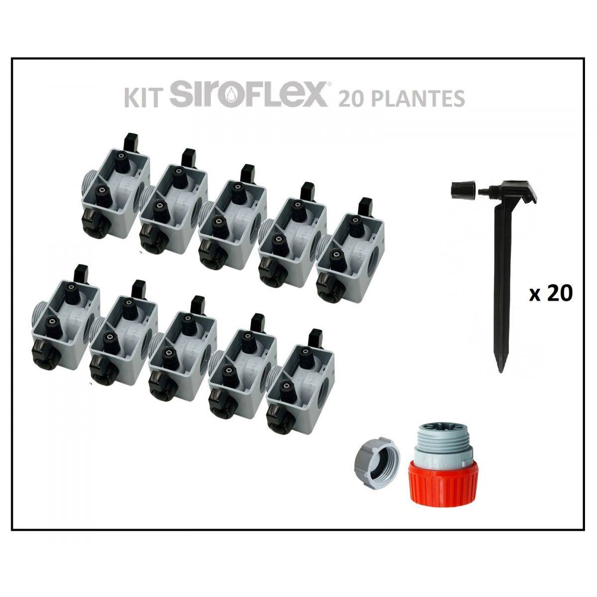 Kit irrigation 20 plantes SIROFLEX - Jardiland