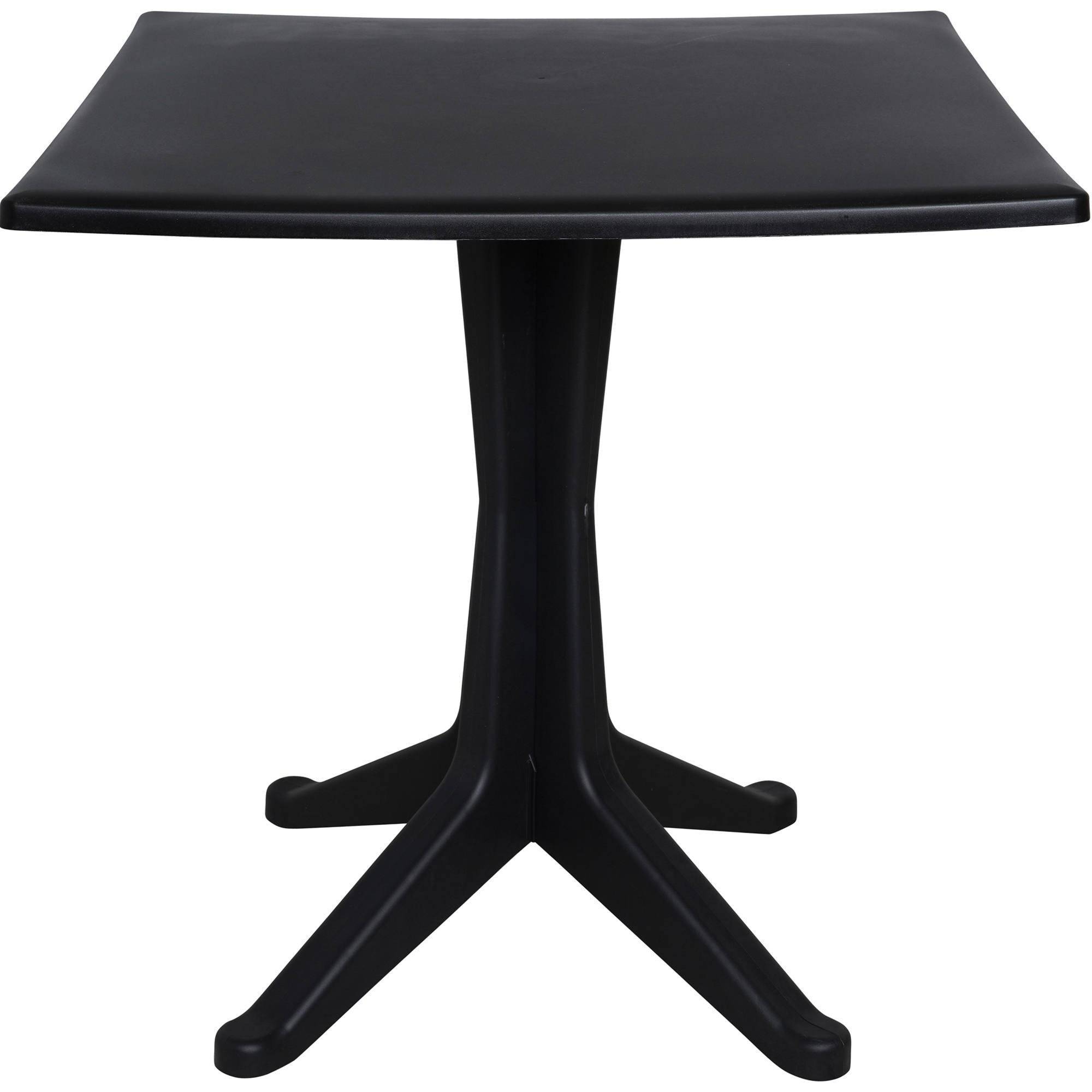 Dmora - Table d'extérieur Trani, Étagère carrée fixe, Table de jardin polyvalente, 100% Made in Italy, 70x70h72 cm, Anthracite - Dmora - Imagen 5