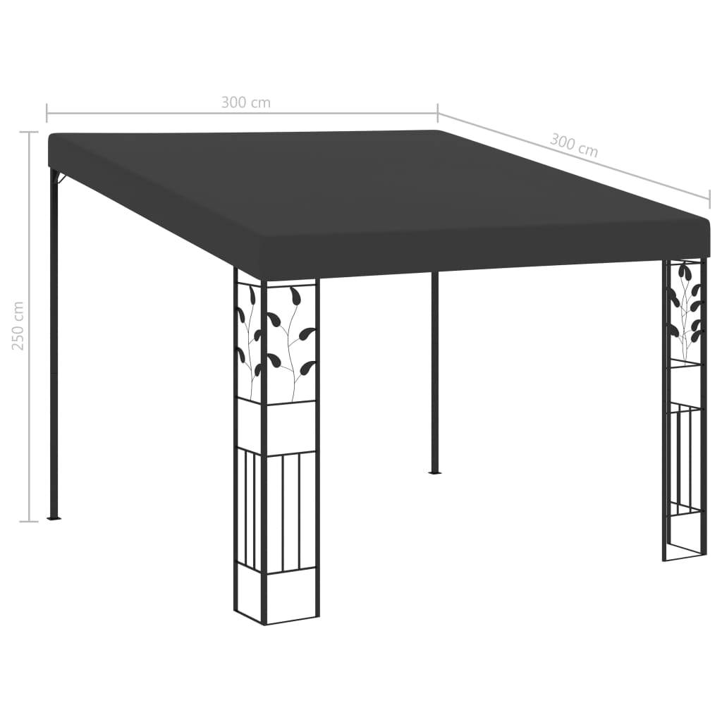 ComfortXL - Pergola Adossée Acier et Tissu Polyester Protection UV pour Jardin Anthracite 3x3 m – ComfortXL Outdoor Living - Image 6