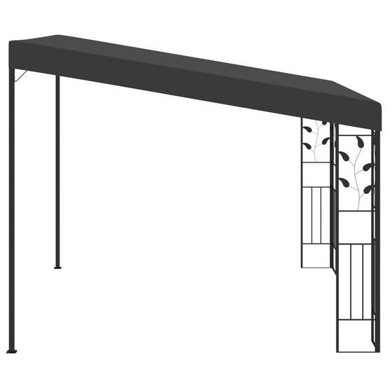 ComfortXL - Pergola Adossée Acier et Tissu Polyester Protection UV pour Jardin Anthracite 3x3 m – ComfortXL Outdoor Living - Image 4