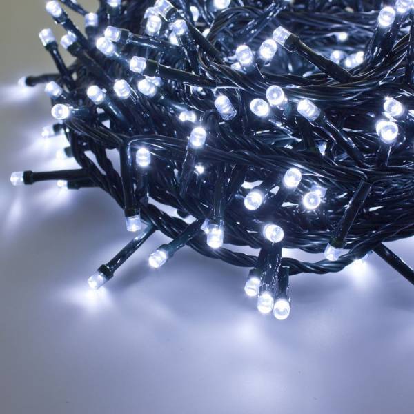 Lotti - Guirlande led blanc froid 60,5M 1500 LED 8 modes d'animation mémoire timer câble vert Lotti - Imagen 7