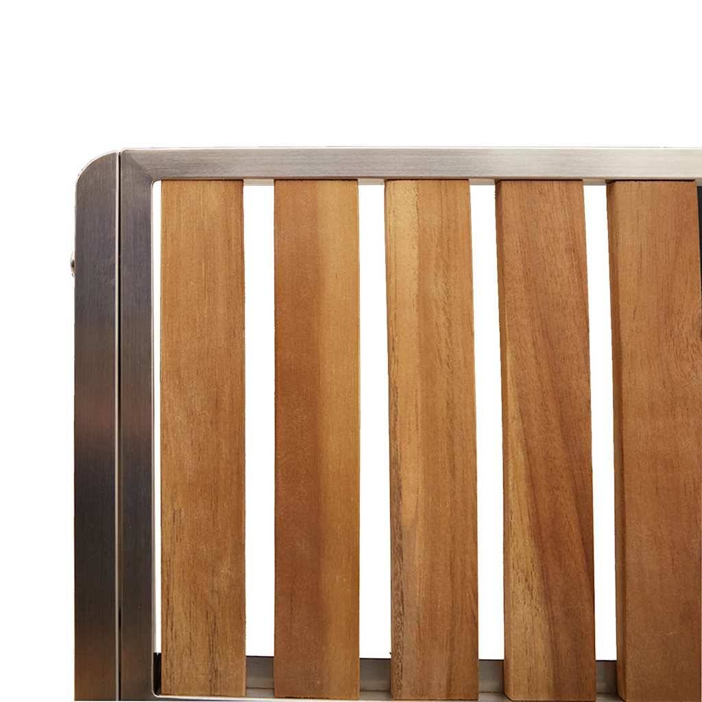 Ensemble de repas extérieur bois d'acacia massif marron 200 x 90 x 75 cm, Poids :27.6kg - PANGIVO - Image 8