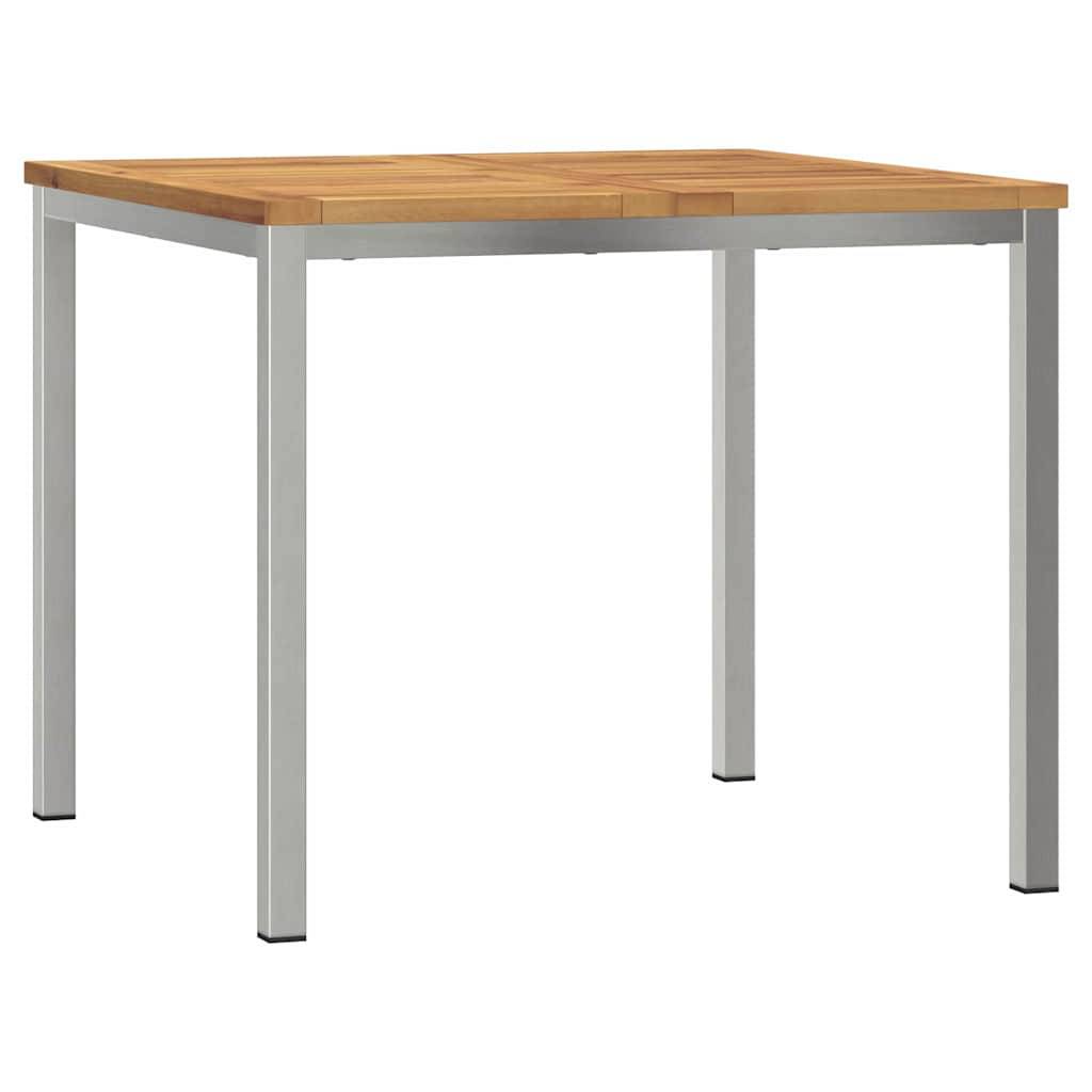 Ensemble de repas extérieur bois d'acacia massif marron 200 x 90 x 75 cm, Poids :27.6kg - PANGIVO - Image 5
