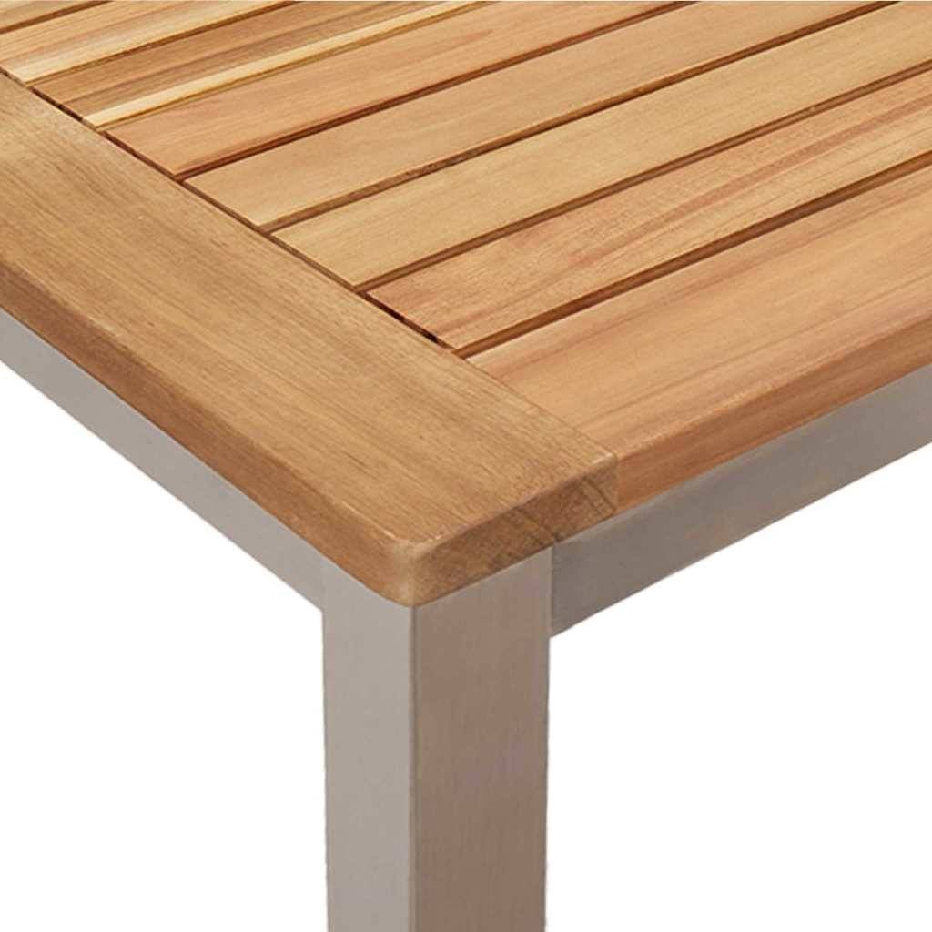 Ensemble de repas extérieur bois d'acacia massif marron 200 x 90 x 75 cm, Poids :27.6kg - PANGIVO - Image 9