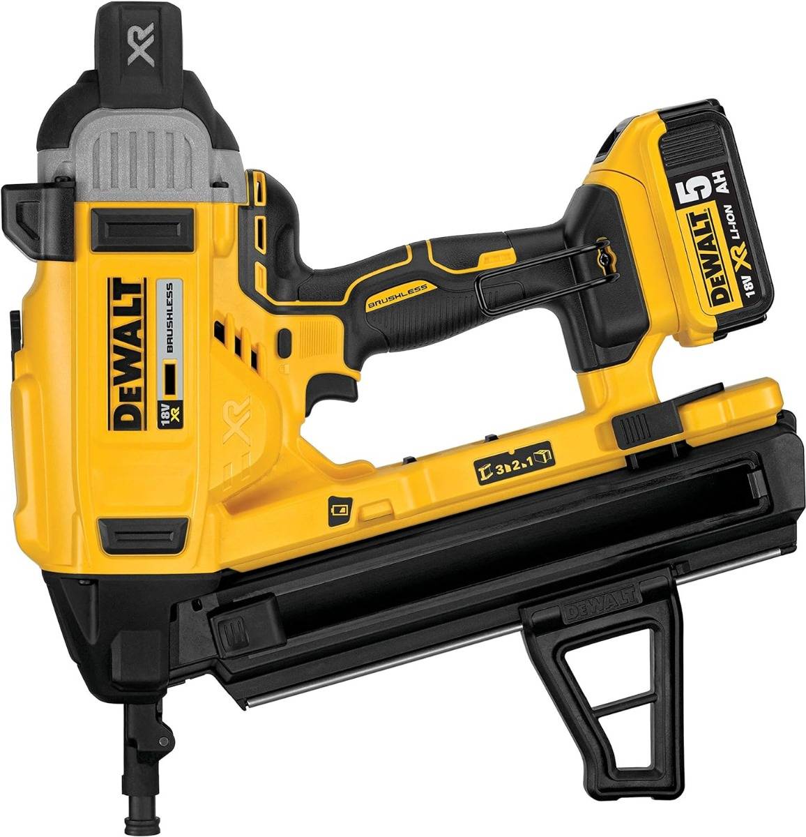 Cloueur XR 18V - béton et acier - DEWALT - avec 2 batteries 18V 5Ah li-ion + chargeur + accessoires + TOUGHSYSTEM - DCN890P2 - Image 2