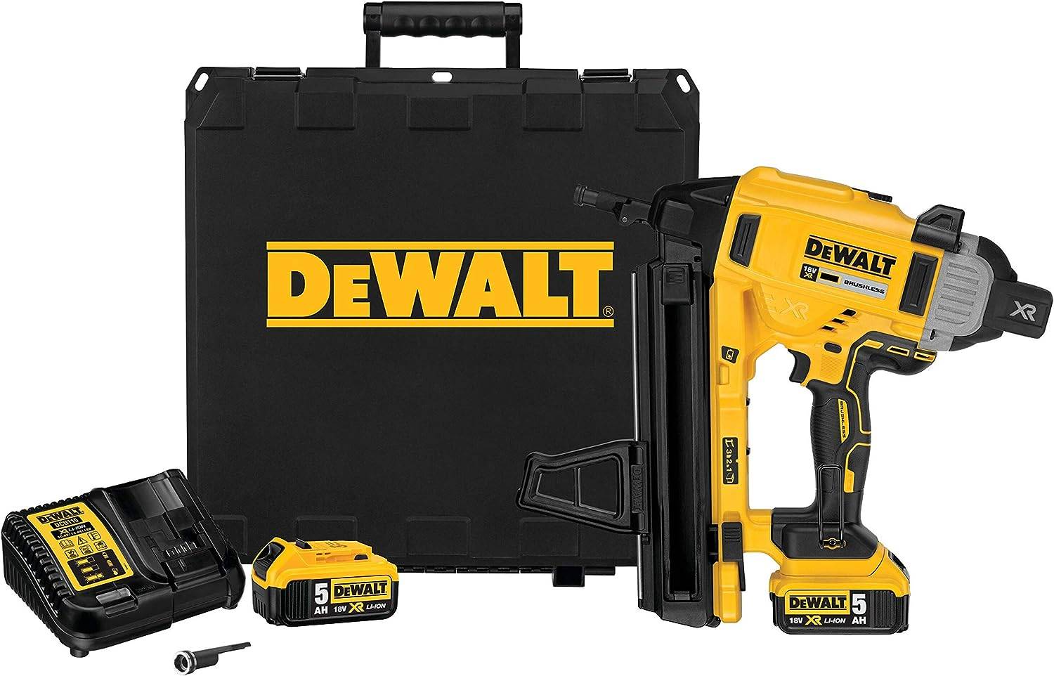 Cloueur XR 18V - béton et acier - DEWALT - avec 2 batteries 18V 5Ah li-ion + chargeur + accessoires + TOUGHSYSTEM - DCN890P2 - Image 1