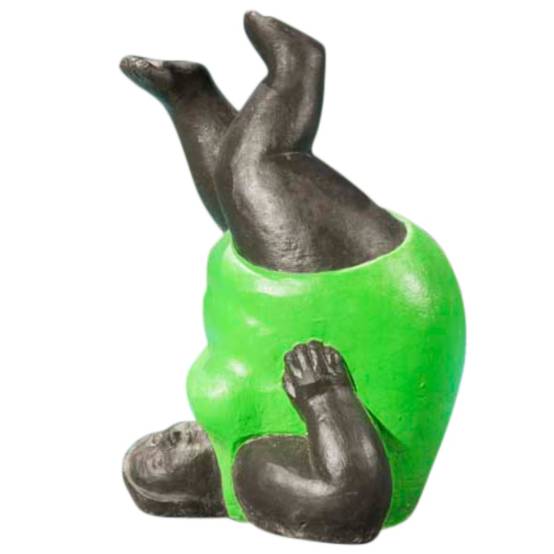 Statue femme ronde design en vert - Image 1