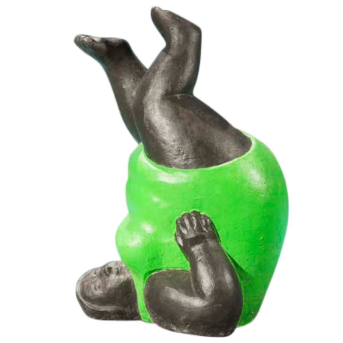 Statue femme ronde design en vert - Image 1