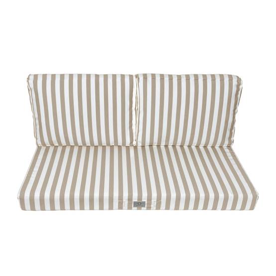 Coussins pour salon de jardin déhoussable 100x50cm Rayure beige - Déco arts - Image 3