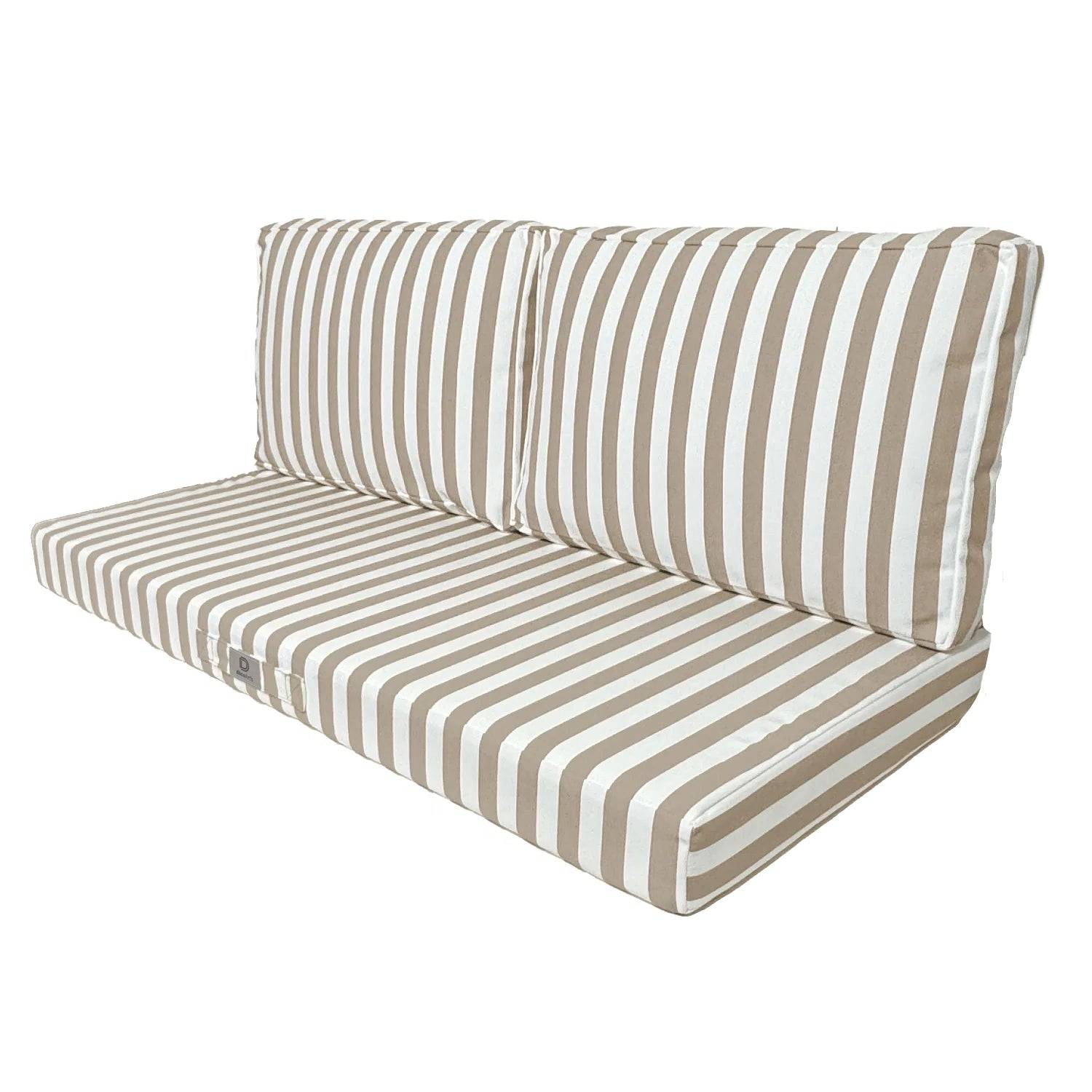 Coussins pour salon de jardin déhoussable 100x50cm Rayure beige - Déco arts - Image 1
