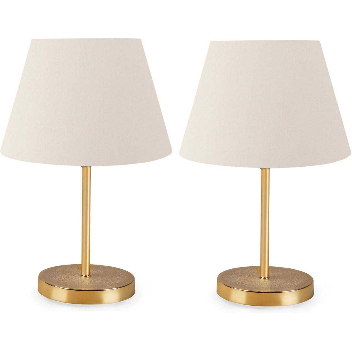 Hanah Home - Lampe à poser en métal et PVC Naya (Lot de 2) - Imagen 1