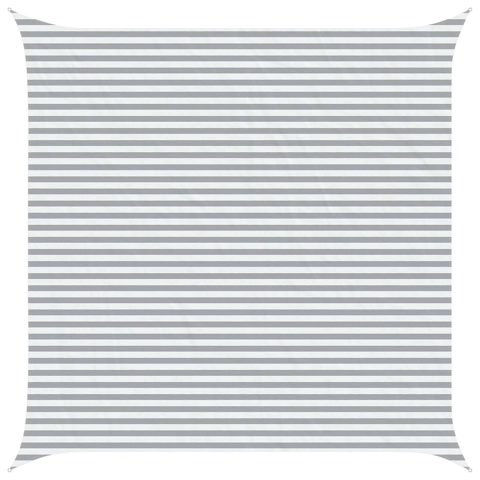 Voile d'ombrage polyester gris clair et blanc 500 x 500 cm - PANGIVO - Image 1