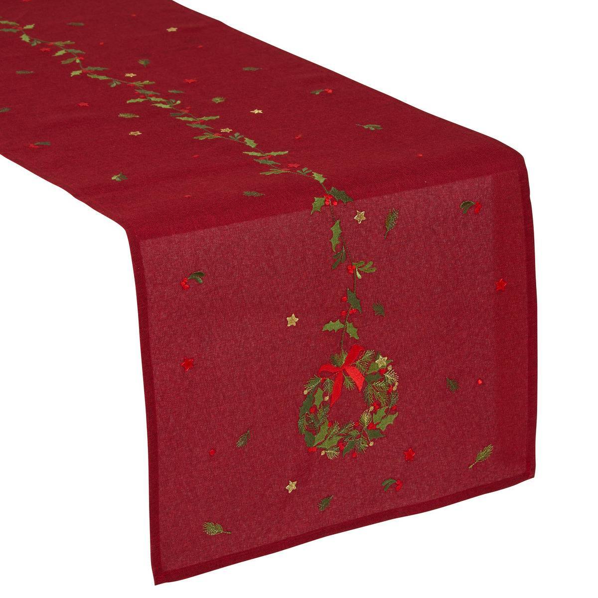 Atmosphera - Chemin de table Elma rouge 40 x 172 cm - Atmosphera Créateur d'intérieur - Image 2