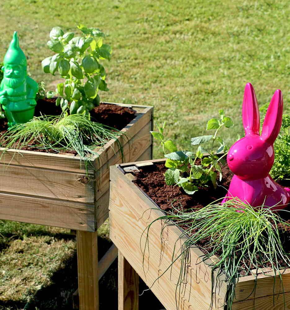 Jardipolys - Carré potager MINI GARIGUETTE - 60 x 50 x 50 cm - 40 L - géotextile Jardipolys - Image 2