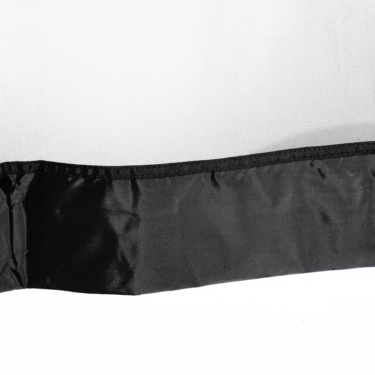 Outsunny - Moustiquaire cylindrique pour Parasol 3m diamètre Fermeture éclair avec lestage Noir - Outsunny - Image 6