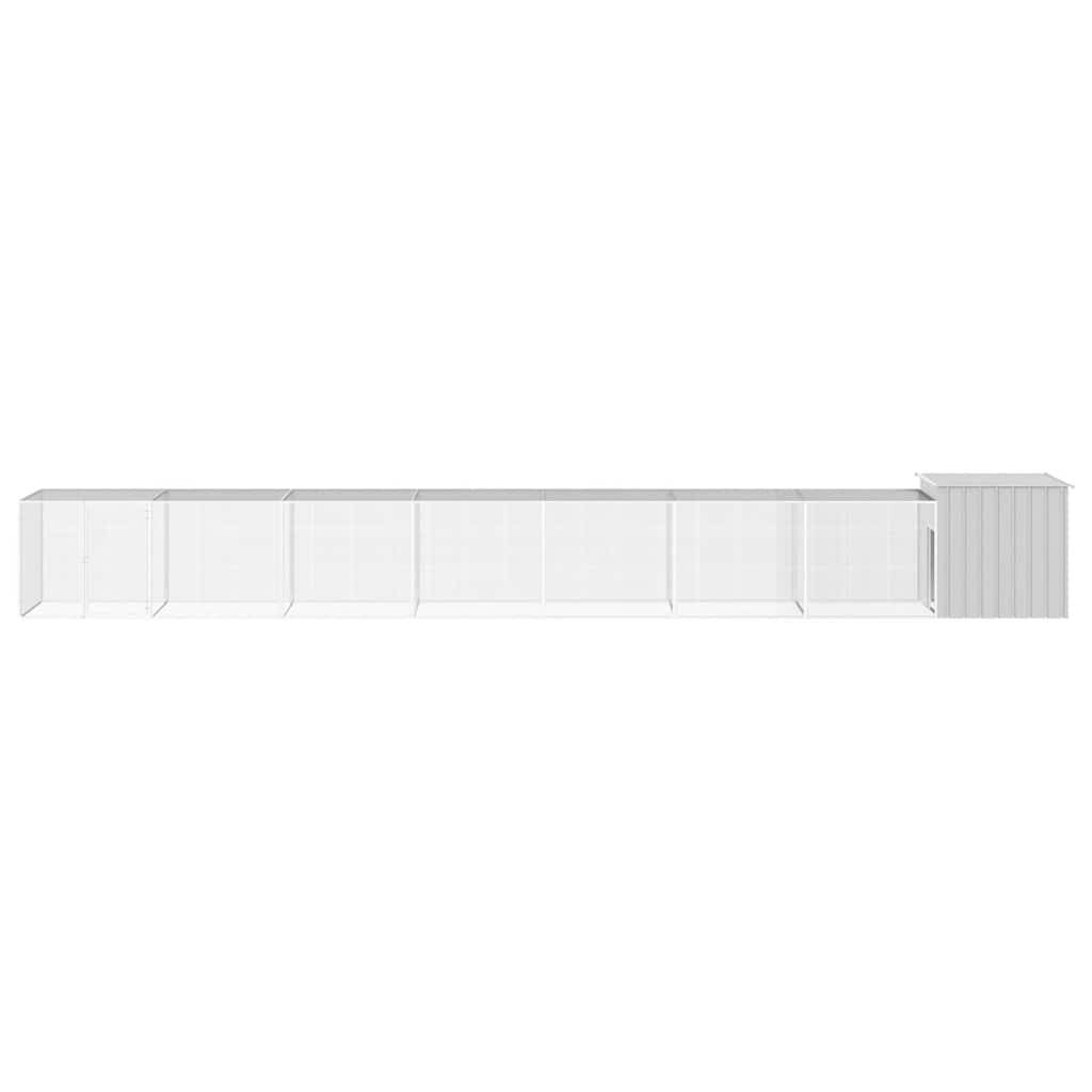 Vidaxl - Cage pour poules Gris 800x91x100 cm Acier galvanisé vidaXL 3106465 - Imagen 4