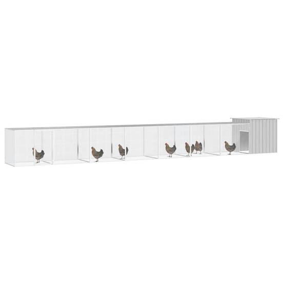 Vidaxl - Cage pour poules Gris 800x91x100 cm Acier galvanisé vidaXL 3106465 - Imagen 2