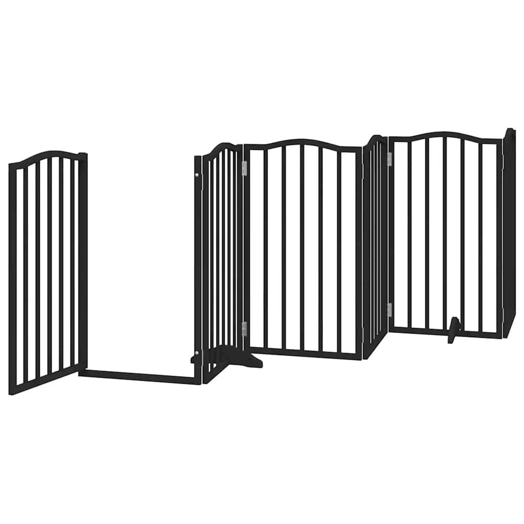 Barrière pour chien bois de peuplier noir 750 x 30 x 90 cm - PANGIVO - Image 5
