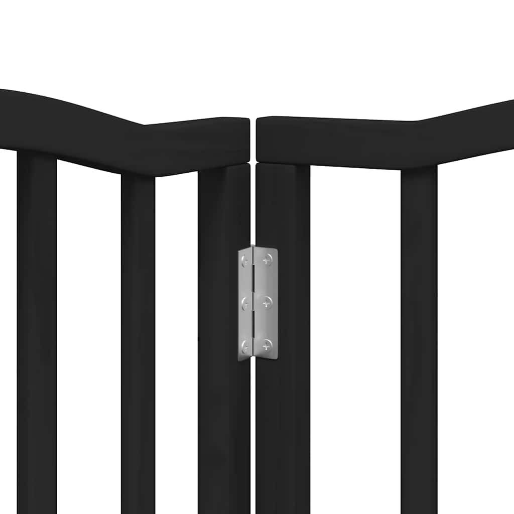 Barrière pour chien bois de peuplier noir 750 x 30 x 90 cm - PANGIVO - Image 9