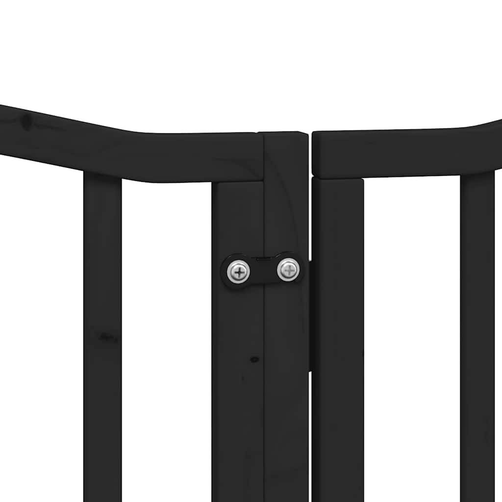Barrière pour chien bois de peuplier noir 750 x 30 x 90 cm - PANGIVO - Image 7