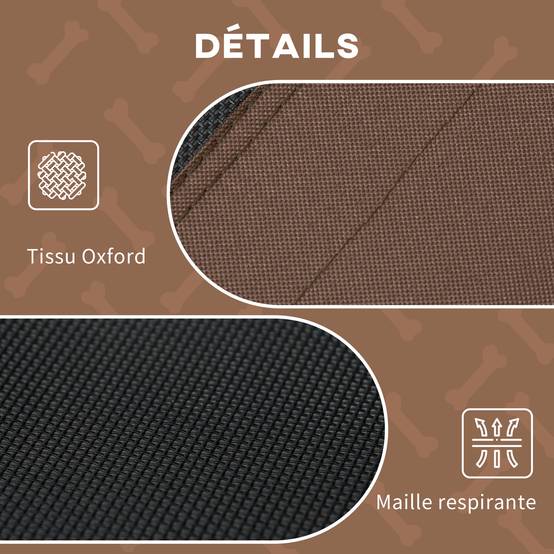 Lit surélevé pour chien métal extérieur avec parasol respirant marron - ComfortXL Outdoor Living - Image 7