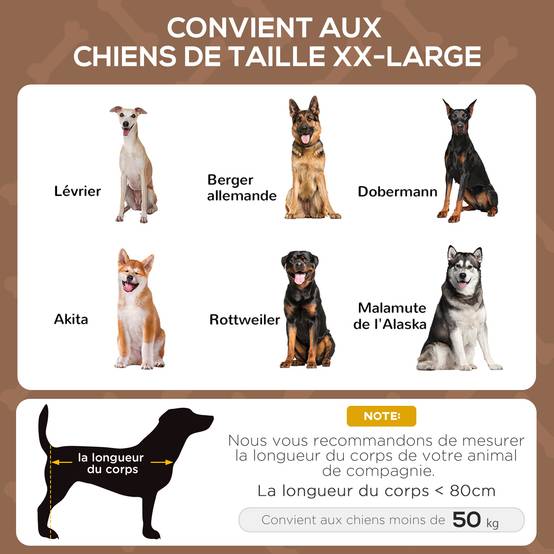 Lit surélevé pour chien métal extérieur avec parasol respirant marron - ComfortXL Outdoor Living - Image 6