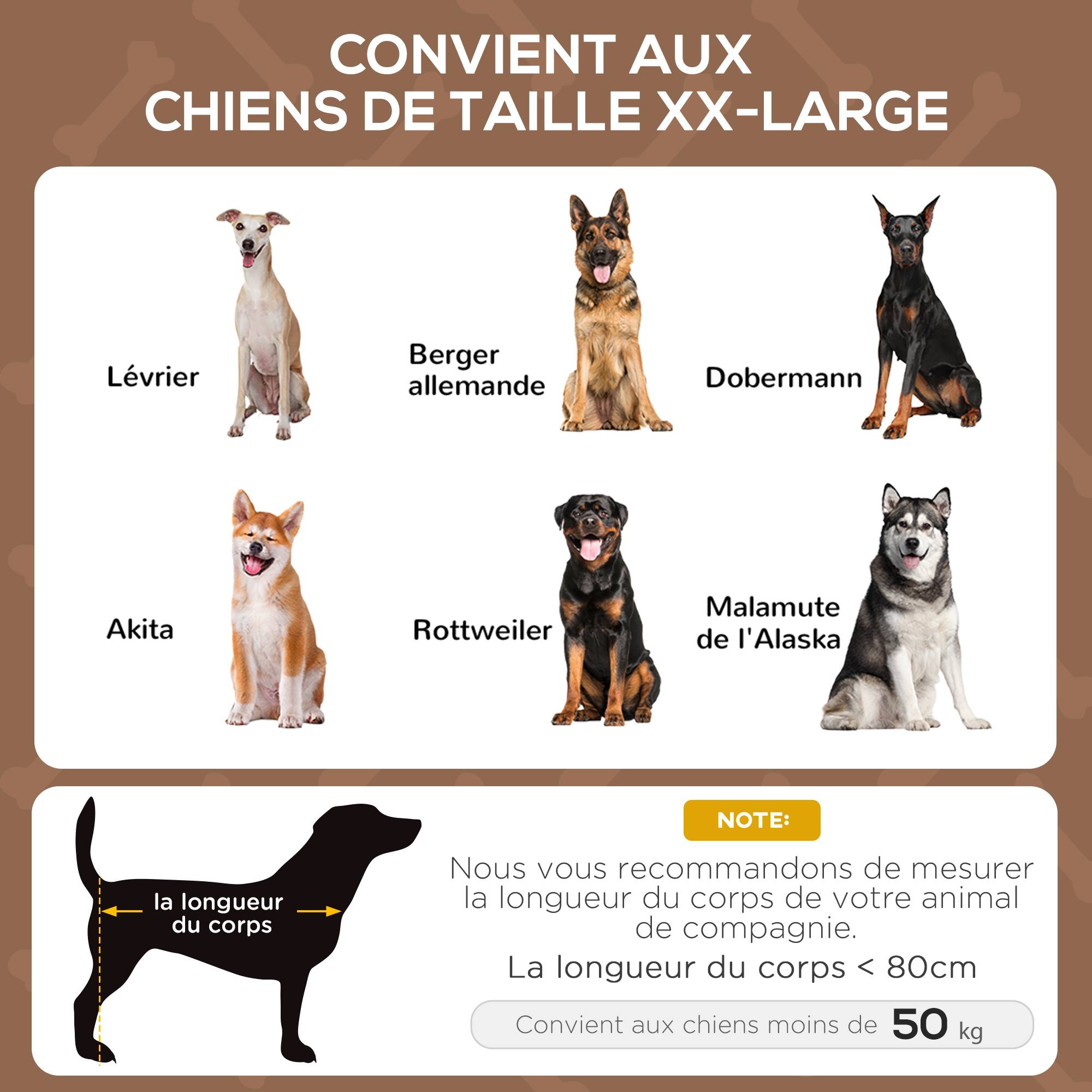 Lit surélevé pour chien métal extérieur avec parasol respirant marron - ComfortXL Outdoor Living - Image 6