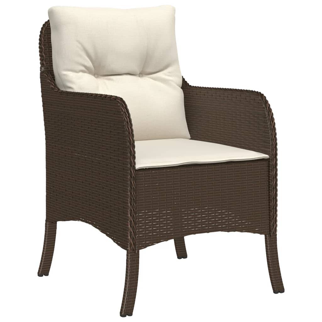 Petit Salon de Jardin 2 Personnes Résine Tressée Marron pour Balcon avec Table Carrée – ComfortXL Outdoor Living - Image 3