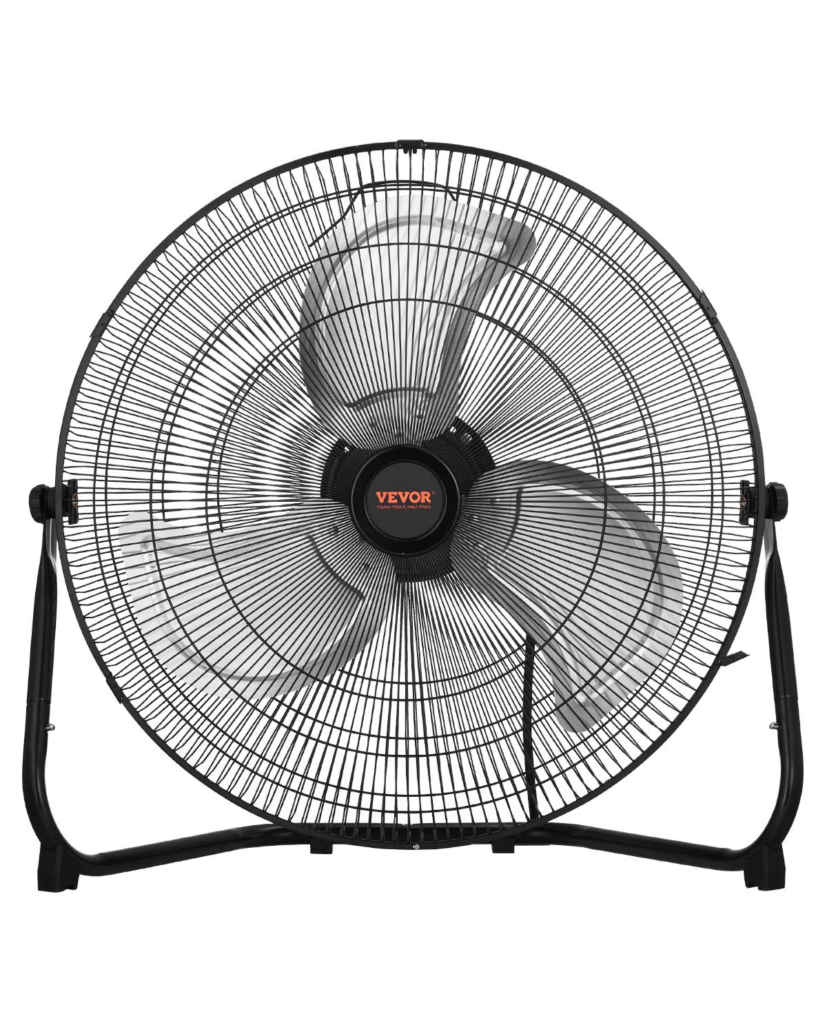 VEVOR Ventilateur sol, 3 vitesses, métal 450 mm, inclinaison 360°, 6 m/s. - Image 1