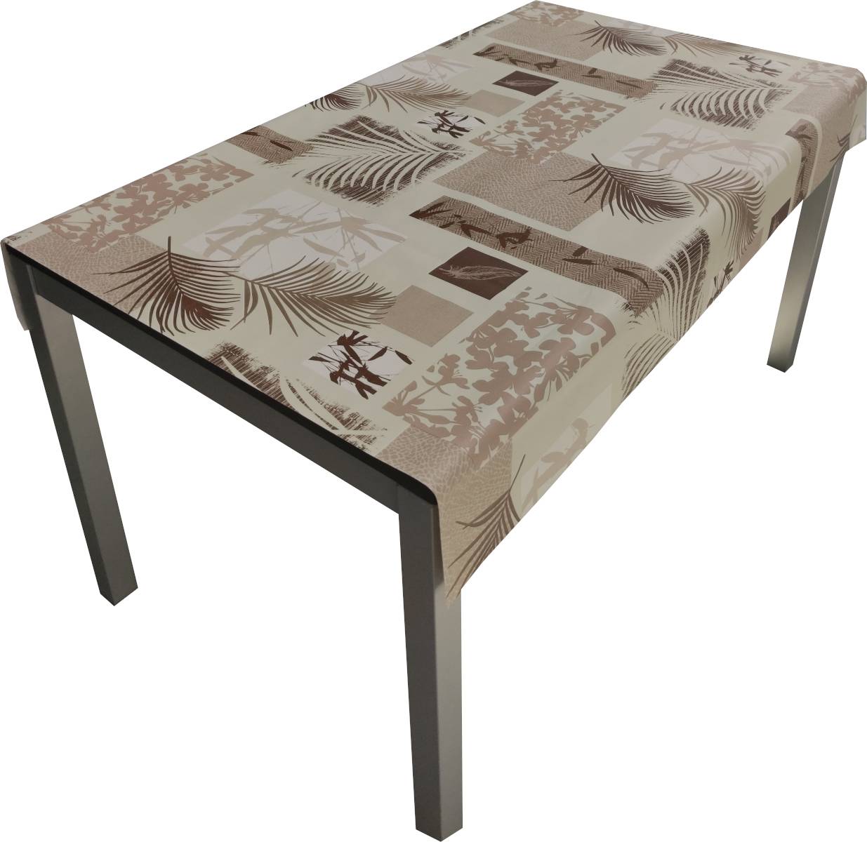 Nappe Composition PVC Base Polyester Anti-taches Palmiers Taille 140X180 CM - Image 1