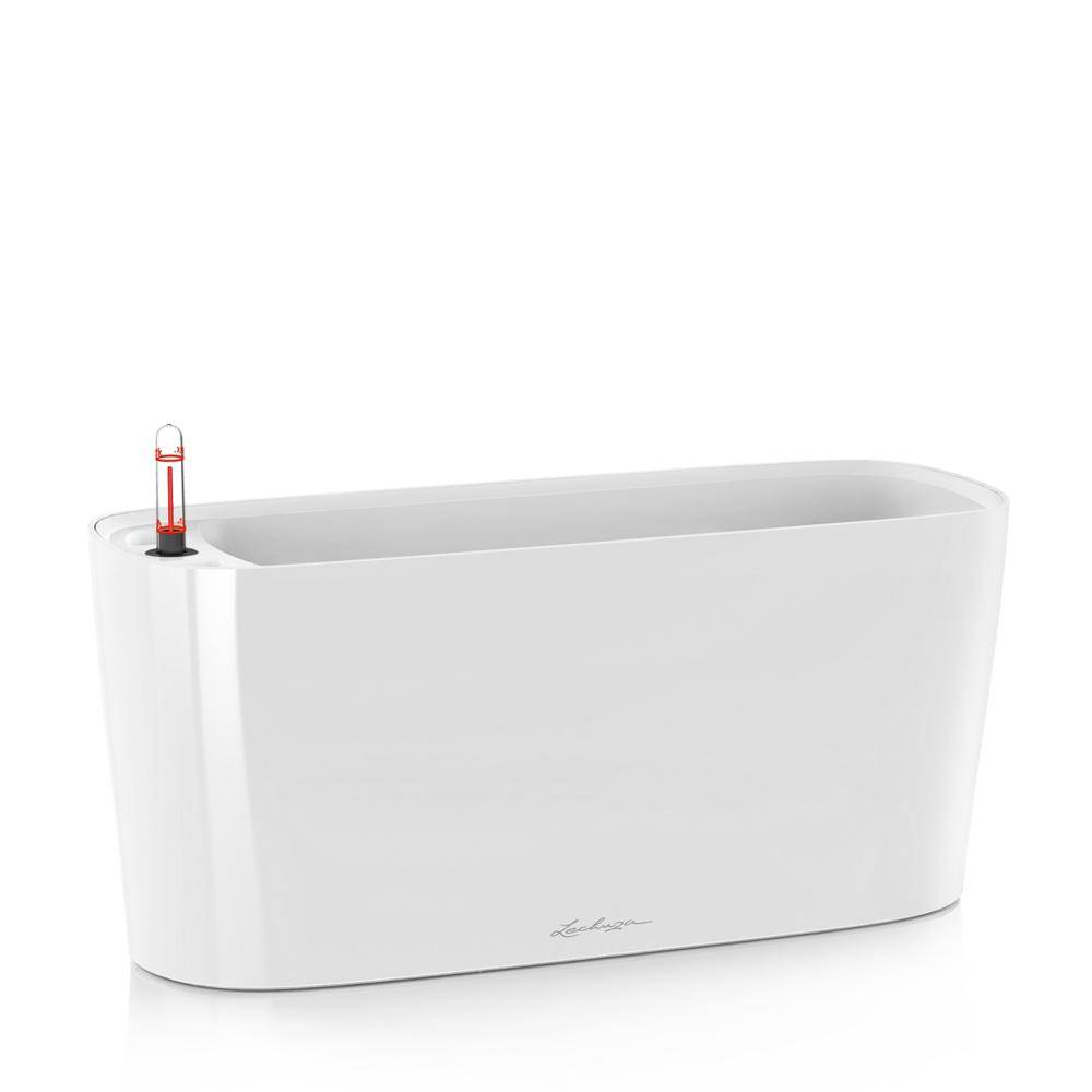 Lechuza - Pot de table Delta 20 - kit complet, blanc brillant 40 cm Lechuza - Imagen 1