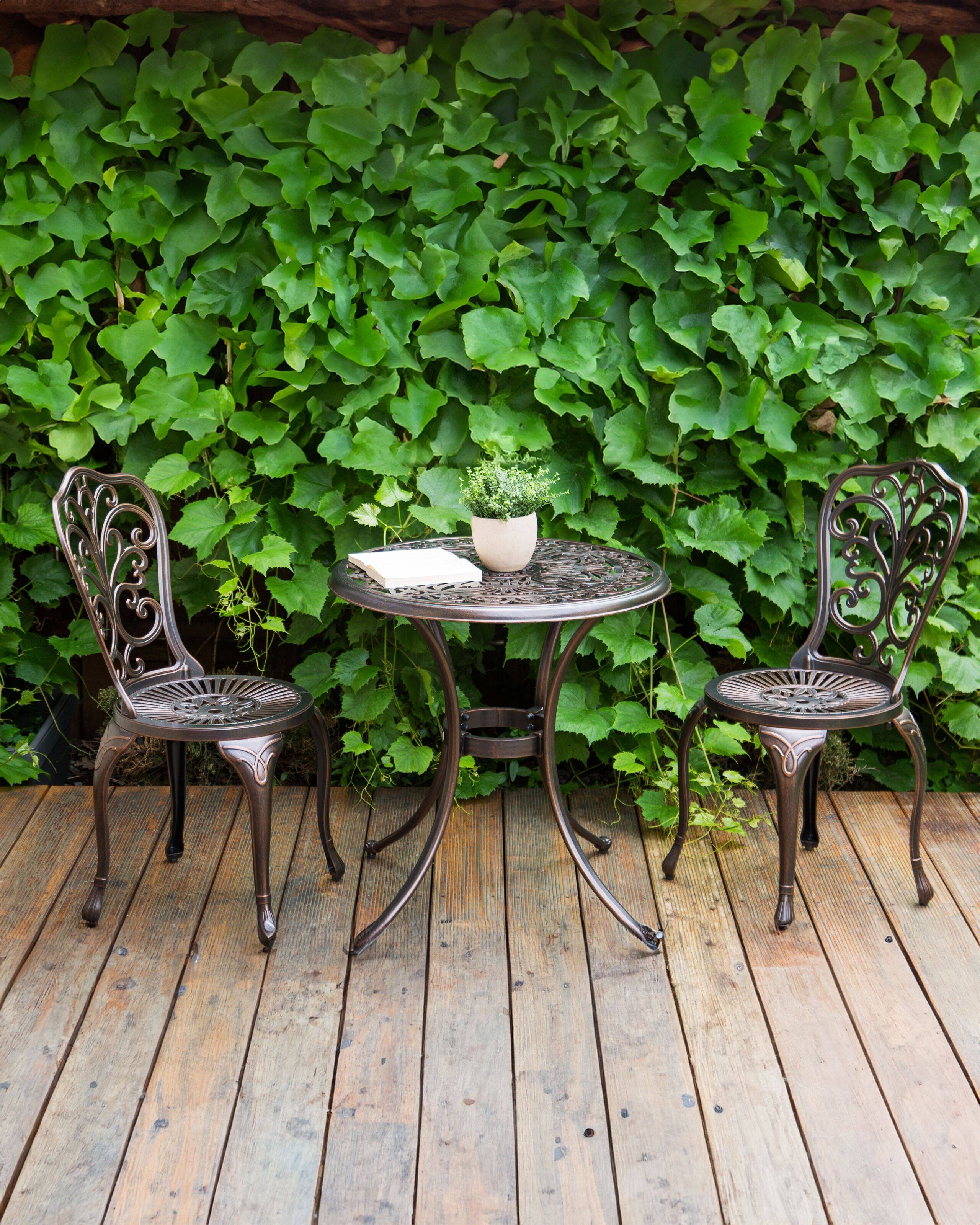 Beliani - Chaise de jardin Aluminium Marron TRIORA - Beliani - Imagen 1