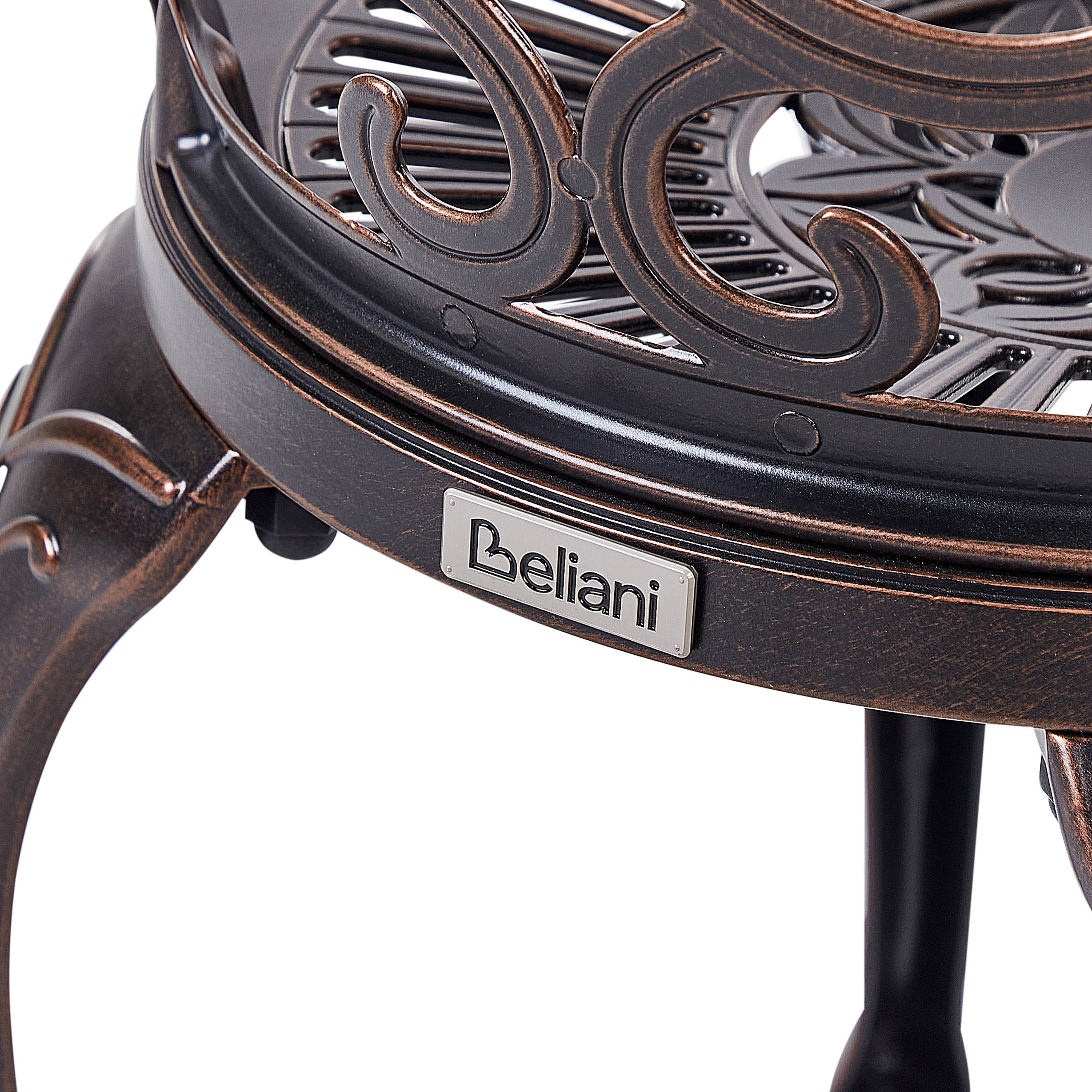 Beliani - Chaise de jardin Aluminium Marron TRIORA - Beliani - Imagen 7