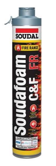 Mousse PU pistolable coupe-feu Soudafoam FR Click & Fix 750ml - SOUDAL - 146751 - Image 1