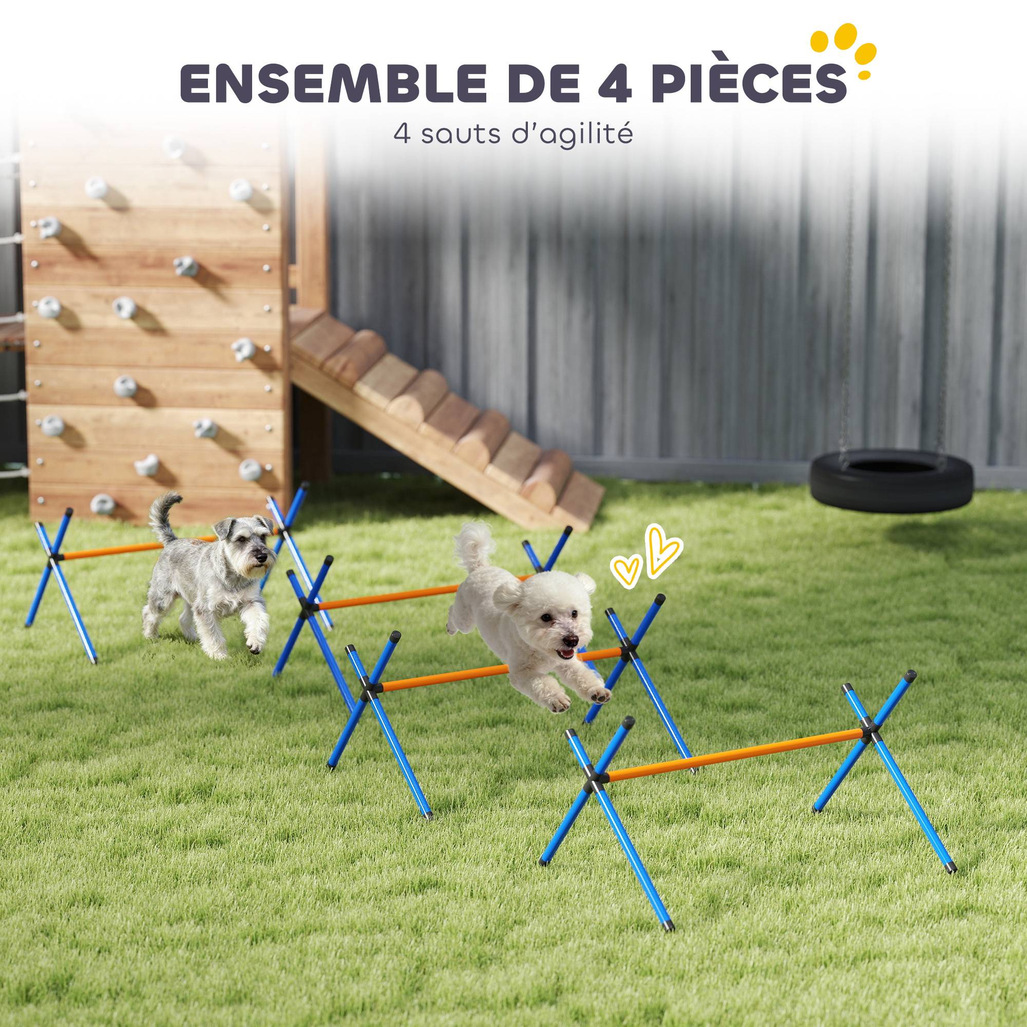 Kit d'agilité pour chien plastique orange 87 x 56 x 41 cm - PANGIVO - Image 6
