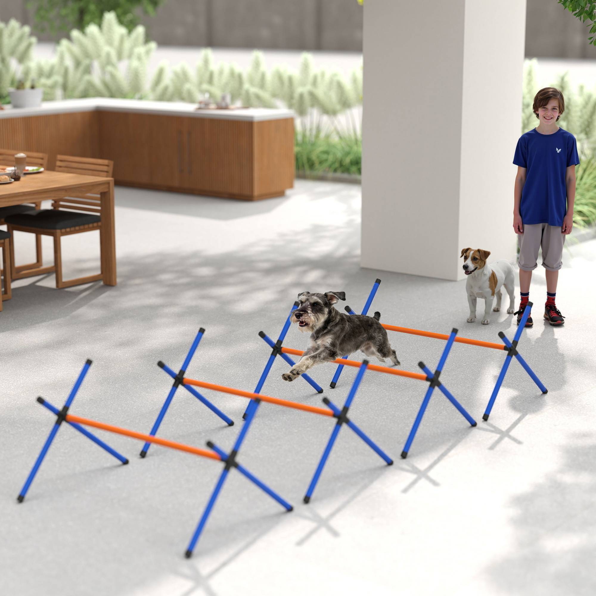 Kit d'agilité pour chien plastique orange 87 x 56 x 41 cm - PANGIVO - Image 10