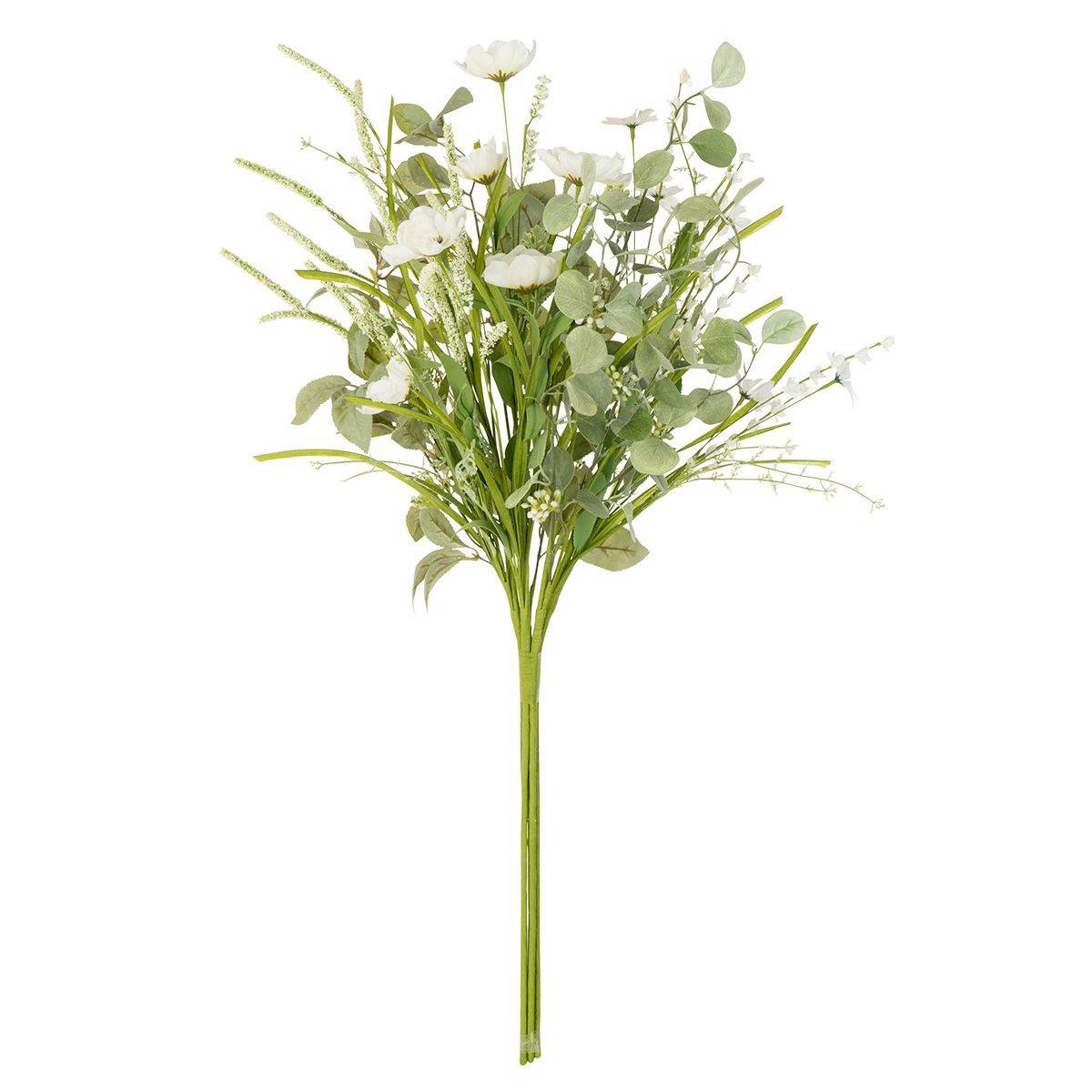 J-Line - Bouquet de Fleurs Artificielles "Mixtes" 85cm Blanc - Image 1