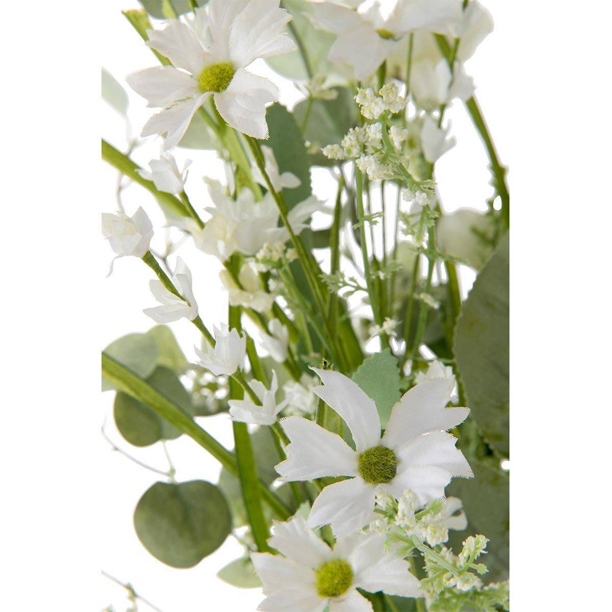 J-Line - Bouquet de Fleurs Artificielles "Mixtes" 85cm Blanc - Image 2
