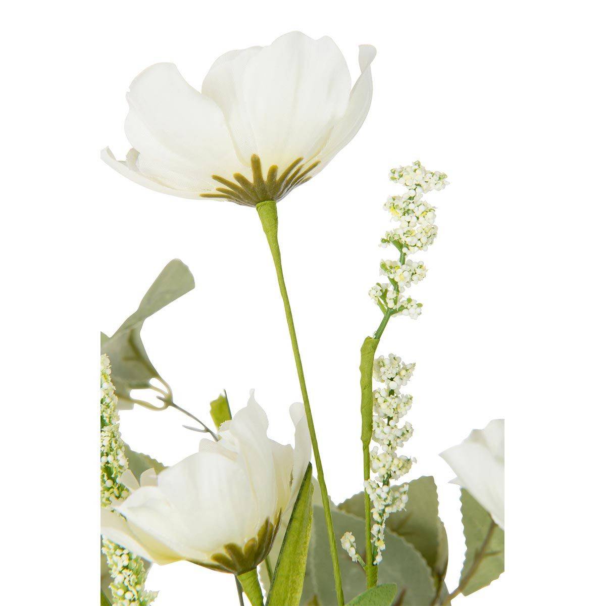J-Line - Bouquet de Fleurs Artificielles "Mixtes" 85cm Blanc - Image 3