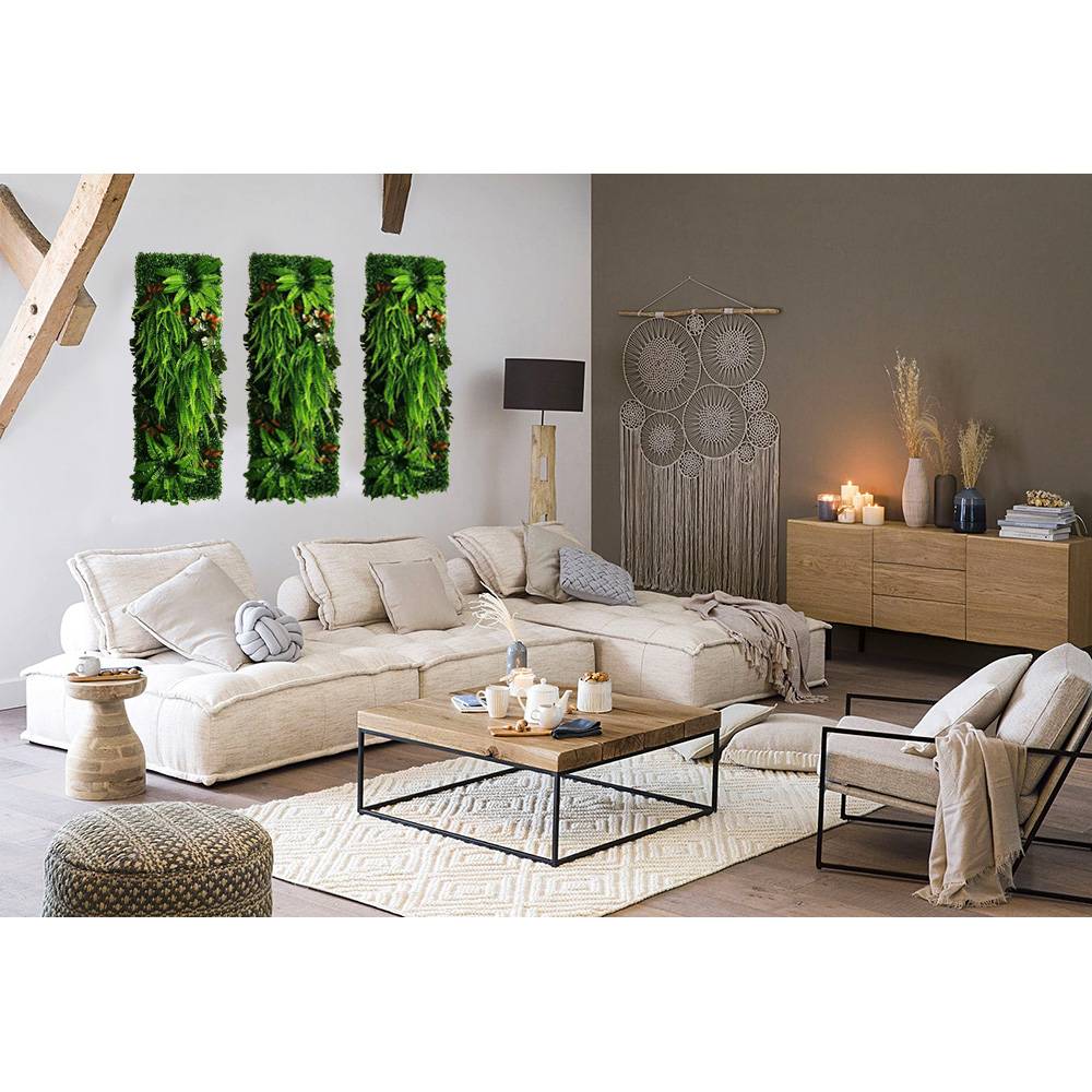 Panneau mural décoratif en plantes artificielles 40x121 cm - Image 3