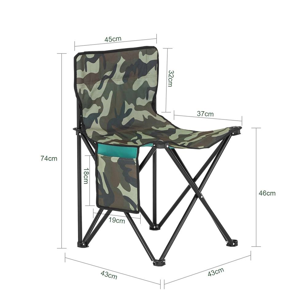 Sobuy - Chaise Pliante Chaise de Camping Chaise Pliante de Camping Chaise de pêche pour l'extérieur Couleur Camouflage L 45 x I 43 x H 74cm SoBuy - Imagen 3