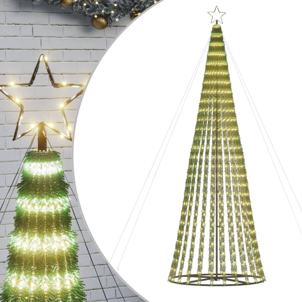 Vidaxl - Sapin de Noël à LED 688 LED blanc chaud 300 cm vidaXL 358068 - Image 2