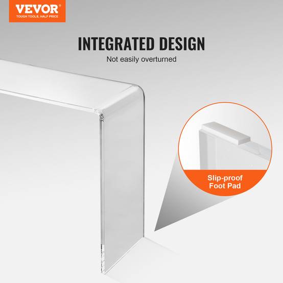 VEVOR Table console acrylique transparent, 964x381x740 mm, charge 50 kg. Salon, chambre, terrasse. - Image 5
